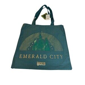 Wicked Movie Emerald City Tote Bag Green Gold Universal Studios NWT Bioworld